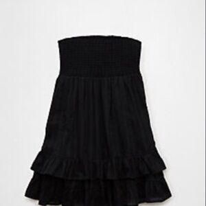 AE Ruffle Tiered Strapless Babydoll Mini Dress